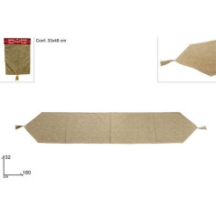 INGROSSO ARTICOLI DI NATALE RUNNER 32X180CM TESSUTO ORO RIGATO 8053482326276 ACCESSORI NATALIZI PER LA TAVOLA