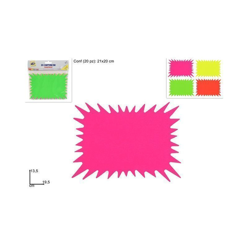 CARTONCINO SEGNAPREZZO 20PZ GR. ZIG ZAG EAN 8034048452271 INGROSSO ETICHETTE LABEL POSTIT