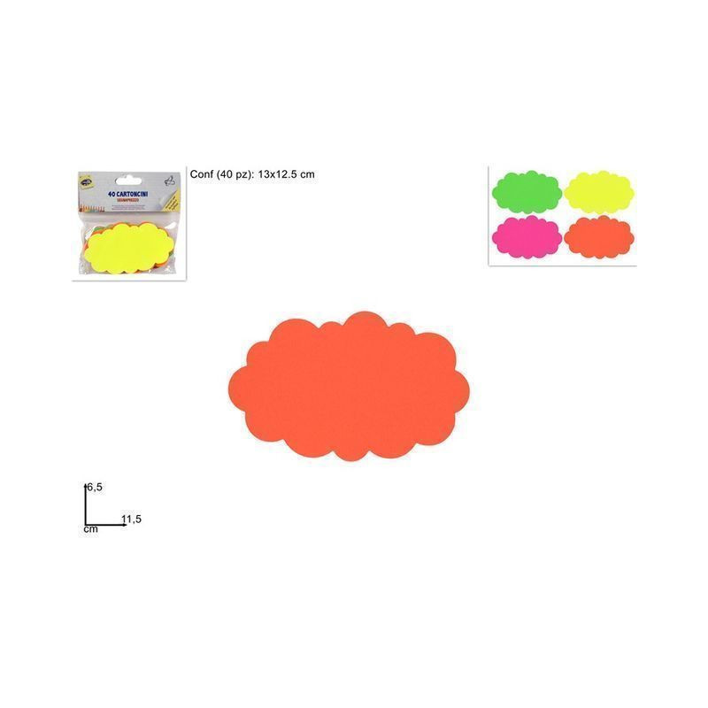 CARTONCINO SEGNAPREZZO 40PZ PIC. NUVOLA EAN 8034048452325 INGROSSO ETICHETTE LABEL POSTIT