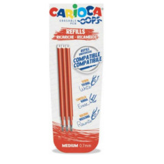 INGROSSO CARTOLERIA CARIOCA OOPS REF ROSSO BL 3PZ PENNE CANC 8003511430412 INGROSSO PENNE REFIL MARCATORI EVIDENZIATORI