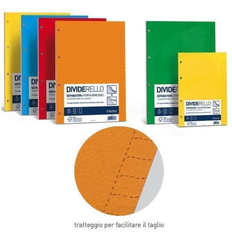 DIVIDERELLO 200MR SCUOLA 22X29,7 EAN 8007057269222 INGROSSO ACCESSORI PER RACCOGLITORI