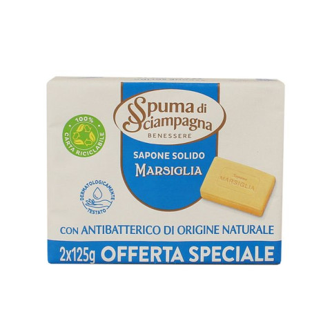 SPUMA SAPONETTA MARSIGLIA 125gr X 2 PZ EAN 8007750010459 INGROSSO DETERSIVI