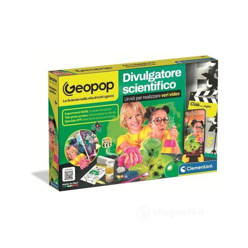GEOPOP VIDEO MAKER SCIENCE 19445 EAN 8005125194452 INGROSSO SCIENZA E GIOCO CLEMENTONI