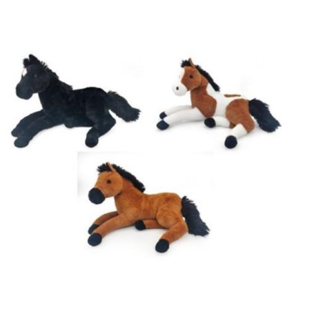 CAVALLI STESI 50CM 3 COL. ASS. EAN 8009549274912 INGROSSO PELUCHE MORBIDOSI