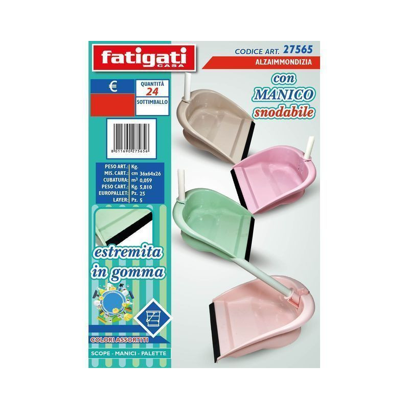 ALZAIMMONDIZIA C/MANICO SNODABILE EAN 8011690275656 INGROSSO ACCESSORI PULIZIA