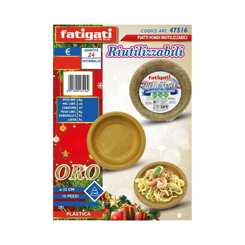 PIATTI FONDI ORO DIAM. 22CM PZ.15 EAN 8011690475162 INGROSSO PIATTI NATALIZI PIATTI FONDI ORO DIAM. 22CM PZ.15 EAN 8011690475162 INGROSSO PIATTI NATALIZI