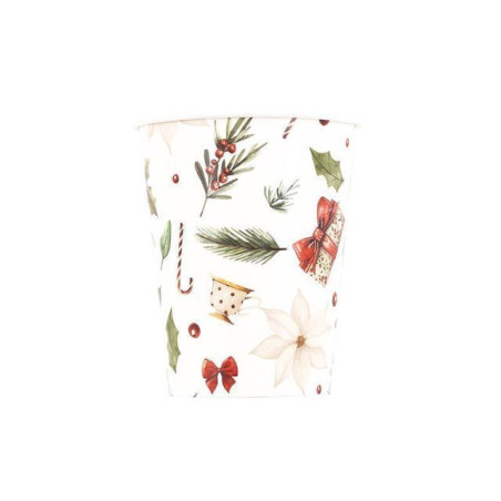 BICCHIERI CC.250 PZ.8 A LITTLE CHRISTMAS EAN 8010052647629 INGROSSO BICCHIERI NATALIZI
