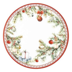 INGROSSO ARTICOLI DI NATALE PIATTI CM.27 PZ.8 CHRISTMAS GIFT 8010052648077 IDEE REGALO PIATTI NATALIZI