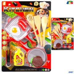 INGROSSO GIOCATTOLI SET CUCINA C/2 PADELLE UTENSILI ED ACC. 8034094803355 EDICOLA GIOCHI DA EDICOLA