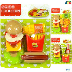 INGROSSO GIOCATTOLI SET FAST FOOD C/HAMBURGER ASS. 8034094807988 EDICOLA GIOCHI DA EDICOLA