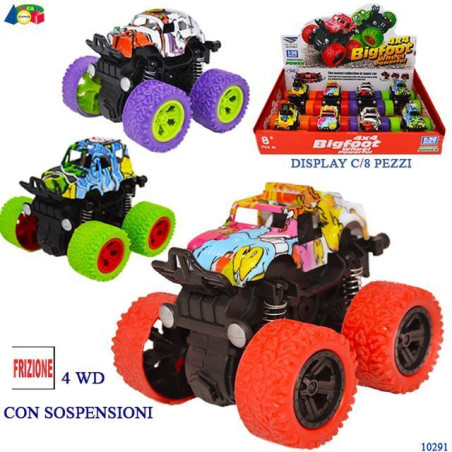 JEEP MOSTER 4X4 C/SOSPENS. FRIZ,ASS. EAN 8055742220102 INGROSSO MODELLINI AUTO A FRIZIONE