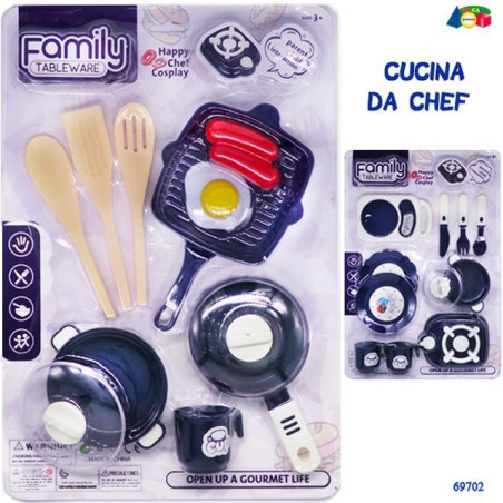 INGROSSO GIOCATTOLI SET CUCINA PROFESSIONALE C/PENTOLE ASS 8055742225176 EDICOLA GIOCHI DA EDICOLA
