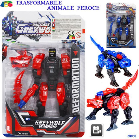 INGROSSO GIOCATTOLI SET TRASFORMABILE ANIMALE FEROCE ASS. 8055742224834 GIOCHI E GIOCATTOLI ROBOT GIOCATTOLO