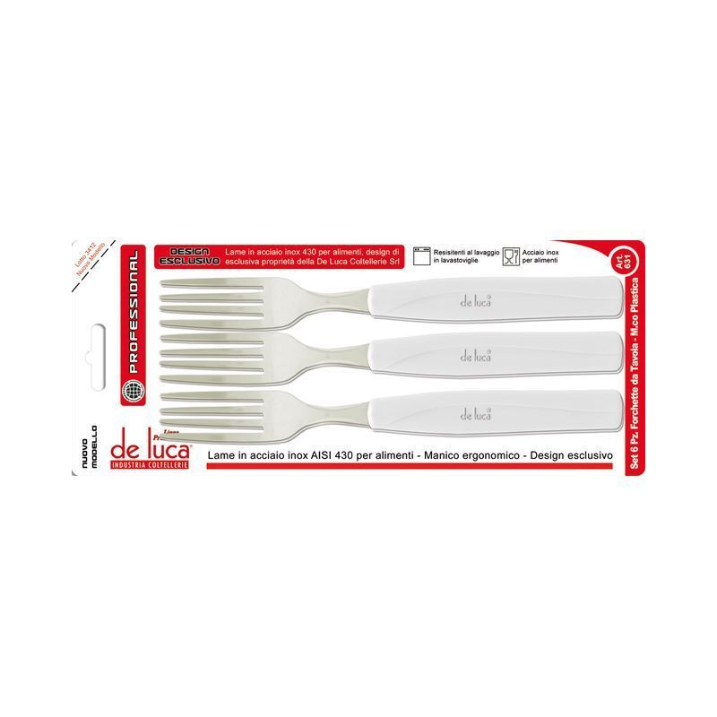 FORCHETTE DA TAVOLA PZ.6 MAN. PL. BIANC EAN 8026996026314 INGROSSO POSATE PER LA CASA FORCHETTE DA TAVOLA PZ.6 MAN. PL. BIANC EAN 8026996026314 INGROSSO POSATE PER LA CASA