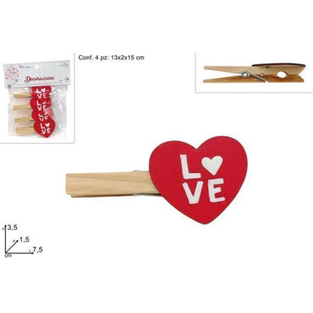 INGROSSO SAN VALENTINO MOLLETTE CUORE LOVE SET 4PZ 8053482420226 REGALI PER SAN VALENTINO FESTA INNAMORATI
