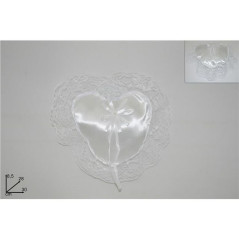 INGROSSO FESTA E PARTY CUSCINO CUORE PORTA FEDI C/PIZZO 8034048288771 IDEE REGALO ACCESSORI PARTY
