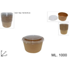 INGROSSO CASALINGHI CONTENITORI 1000ML MONOUSO C/COP. 10PZ 8034048606087 ACCESSORI CUCINA CONTENITORI PER ALIMENTI