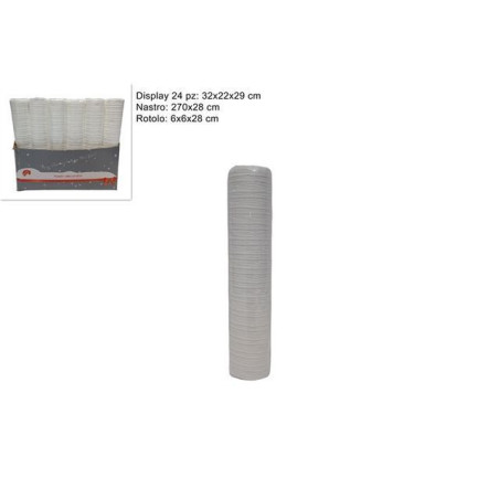 INGROSSO CASALINGHI NASTRO BIANCO 28X270CM 8034048606650 TESSUTO E ACCESSORI ROTOLI E NASTRINI