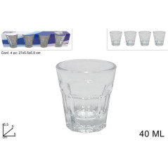 INGROSSO CASALINGHI BICCHIERINI VETRO ST 4PZ 8034048611579 ACCESSORI CUCINA BICCHIERI PER CASA
