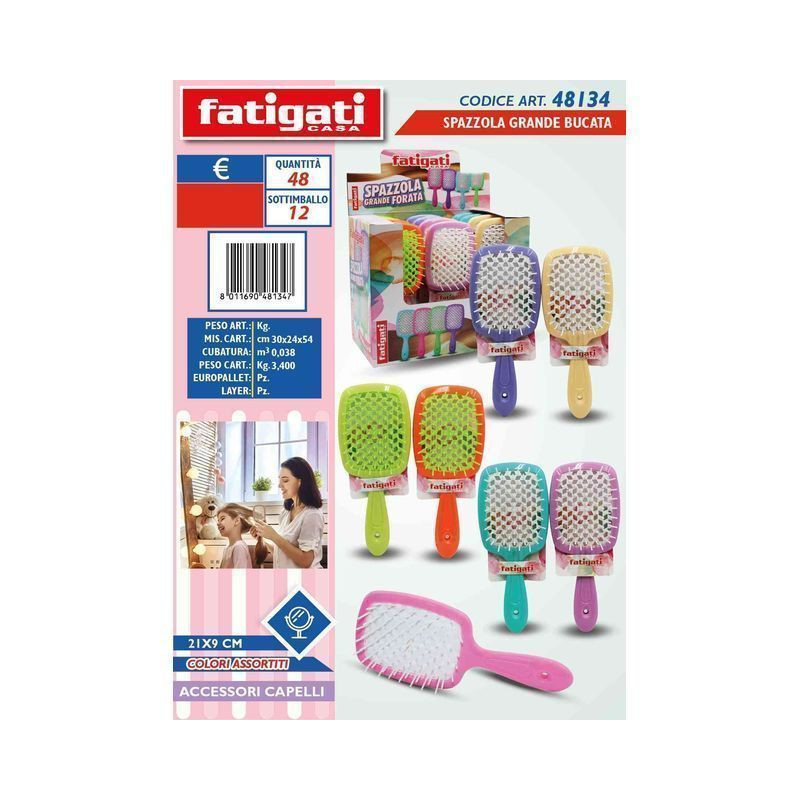 SPAZZOLA GRANDE FORATA EAN 8011690481347 INGROSSO SPAZZOLE E PETTINI SPAZZOLA GRANDE FORATA EAN 8011690481347 INGROSSO SPAZZOLE E PETTINI