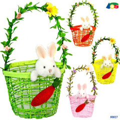 INGROSSO DECORAZIONI DI PASQUA CESTINO CORDA COL. C/MUSO CONIGLIO M/LAR 8057438024865 ARTICOLI DI PASQUA DECORAZIONI PER PASQUA