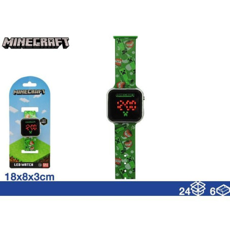 INGROSSO GIOCATTOLI OROLOGIO LED 18X8 MINECRAFT 8435507869041 IDEE REGALO SALVADANAI E OROLOGI