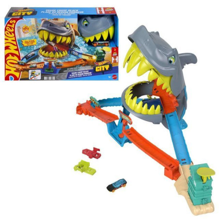 INGROSSO GIOCATTOLI HOT WHEELS ATTACCO DEL MEGA SQUALO 0194735335015 PISTE PER MACCHININE PISTE MODELLINI AUTO
