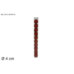 INGROSSO ARTICOLI DI NATALE PALLINE 4CM SET 10PZ GLITTER BOX ROSSO 8033113635151 ARTICOLI NATALIZI PALLINE DI NATALE E PUNTALI