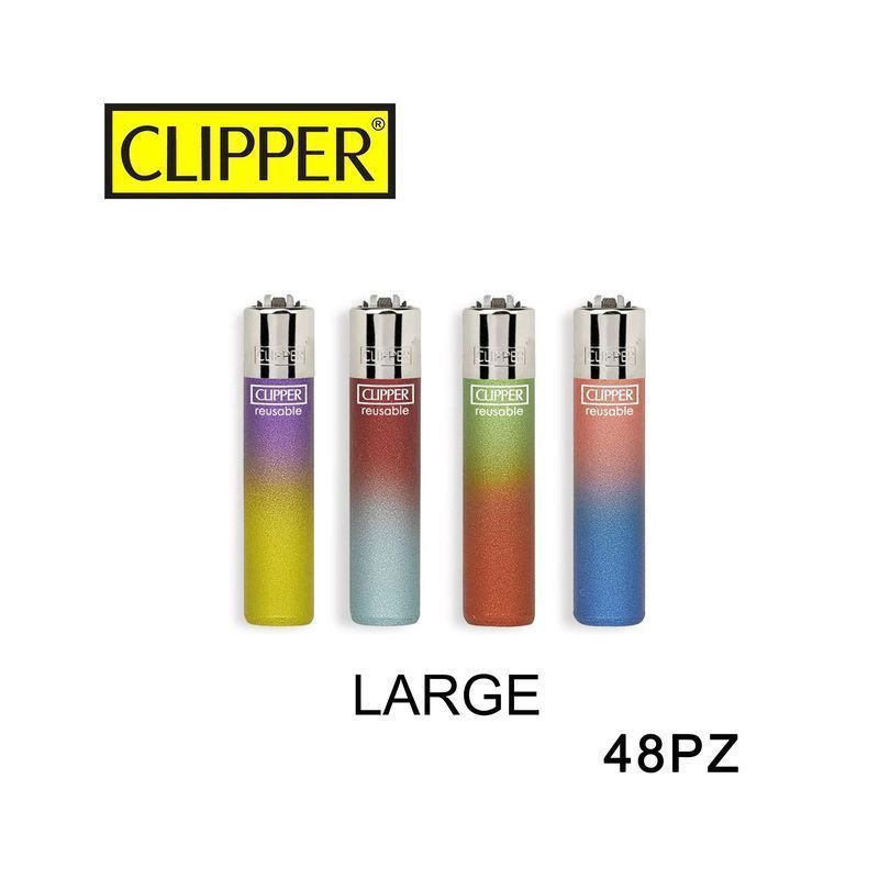 ACCENDINO CLIPPER LARGE METALLIC GR C.48 EAN 8412766162472 INGROSSO ACCENDINI