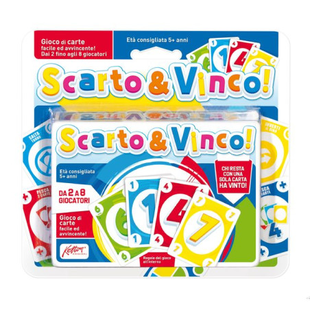 GIOCO CARTE SCARTO & VINCO IN BLISTER EAN 8004817105523 INGROSSO GIOCHI DI CARTE
