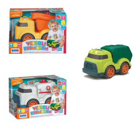 VEICOLI BRUM BRUM PRIMIGIOCHI LU/SU 3ASS EAN 8004817115065 INGROSSO MODELLINI AUTO