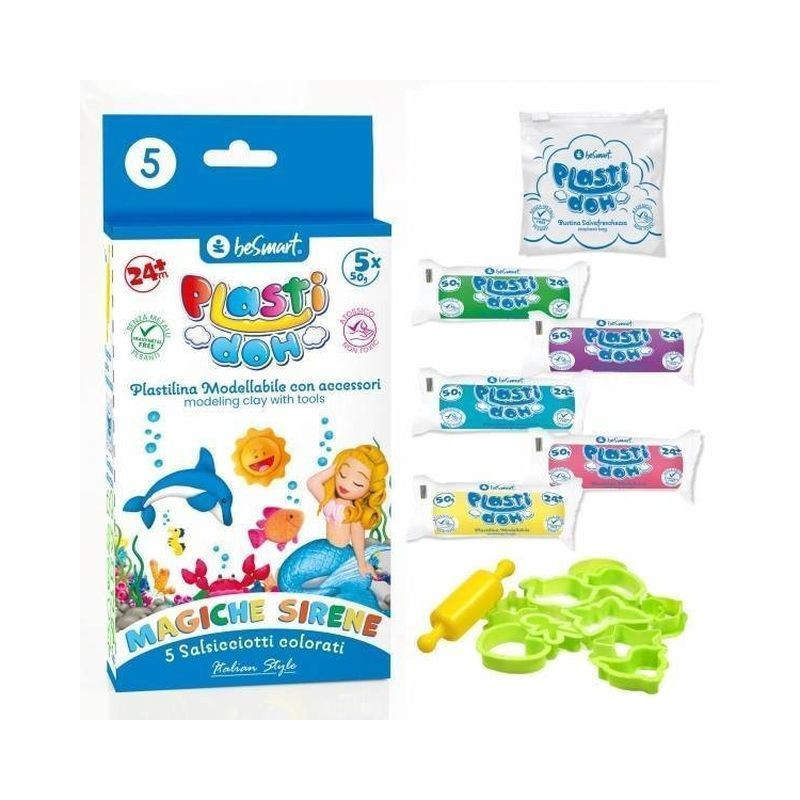 PLASTI-DOH MAGICHE SIRENE 50GRX5 EAN 8023650042529 INGROSSO PASTA PER MODELLARE DIDO PLASTI-DOH MAGICHE SIRENE 50GRX5 EAN 8023650042529 INGROSSO PASTA PER MODELLARE DIDO