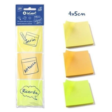 INGROSSO CARTOLERIA SET STICK NOTES 3X100FF 4X5 CM NEON 8023650068277 ARTICOLI DI CANCELLERIA ETICHETTE LABEL POSTIT