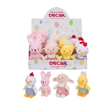 INGROSSO ARTICOLI DI PASQUA PELUCHE ANIMALI H16CM 4 ASS CON SALOPETTE 8009549257113 ARTICOLI DI PASQUA PELUCHE PASQUALI