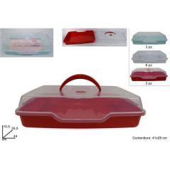 INGROSSO CASALINGHI CONTENITORE PORTATORTA RETTAN. 41x28CM 8034048584910 PORTAMERENDE CONTENITORI PER ALIMENTI