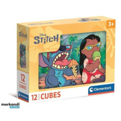 INGROSSO GIOCATTOLI DIDATTICI VALIGETTA 12 CUBI STITCH 41198 8005125413478 GIOCHI PUZZLE PER BIMBI