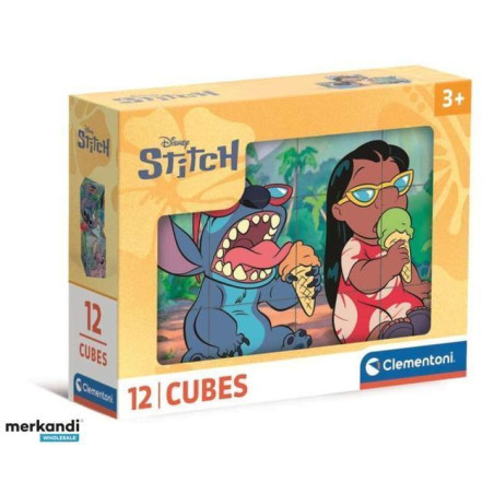 VALIGETTA 12 CUBI STITCH 41198 EAN 8005125413478 INGROSSO PUZZLE PER BIMBI