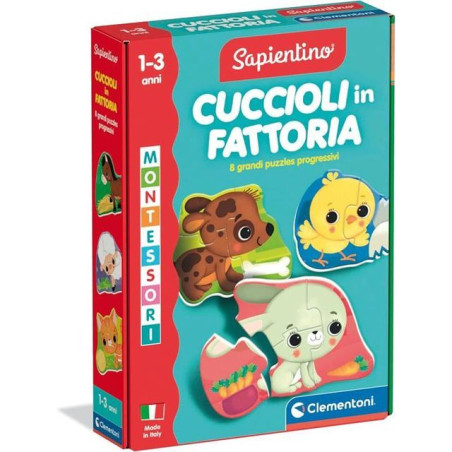 MONTESSORI BABY CUCCIOLI FATTORIA 16850 EAN 8005125168507 INGROSSO GIOCHI SAPIENTINO
