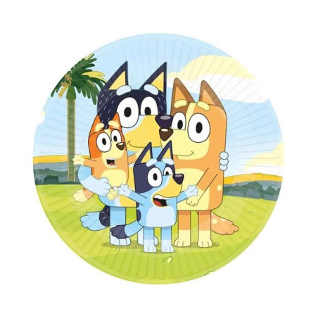 PIATTI CM.23 PZ.8 BLUEY ROUND EAN 0194099103336 INGROSSO PIATTI PER COMPLEANNI