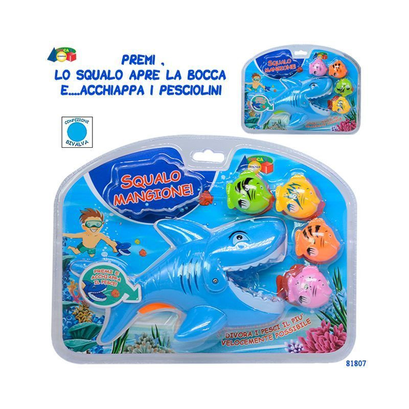 SQUALO MANGIONE C/ PESCI ASS EAN 8057438021307 INGROSSO GIOCHI DA EDICOLA
