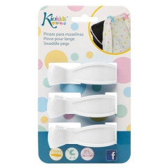 INGROSSO PUERICULTURA PINZE BIANCHE A MOLLA 3PZ 3662332019135 PRODOTTI PUERICOLTURA ACCESSORI PRIMA INFANZIA