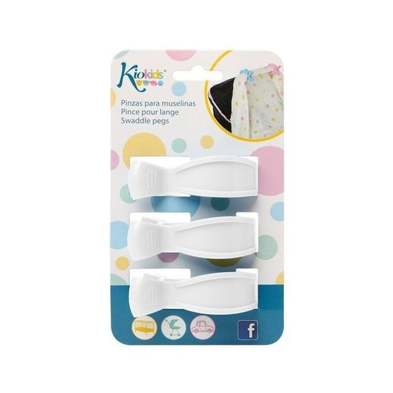 PINZE BIANCHE A MOLLA 3PZ EAN 3662332019135 INGROSSO ACCESSORI PRIMA INFANZIA