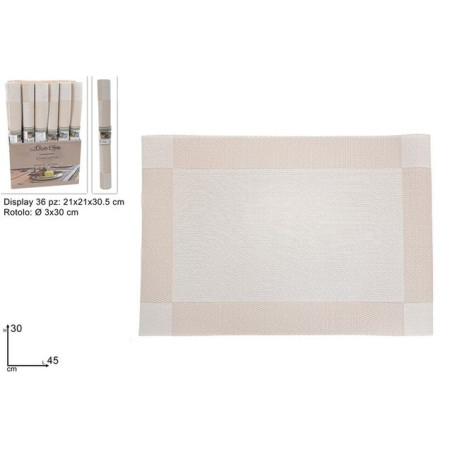 INGROSSO CASALINGHI TOVAGLIETTA PVC 30X45CM BIANCO 8034048572290 TOVAGLIETTE COLAZIONE TOVAGLIE DA TAVOLA