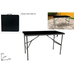 INGROSSO ARTICOLI MARE TAVOLO CM.122X61X74 RICHIUDIBILE NERO 8034048695135 ARTICOLI ESTIVI ARTICOLI CAMPEGGIO