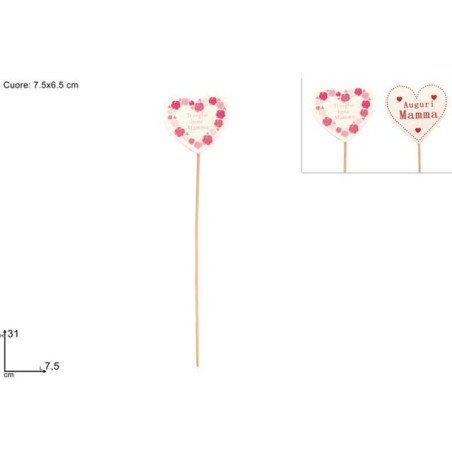INGROSSO ACCESSORI FESTA SPILLONE CUORE FESTA DELLA MAMMA 2ASS 8034048689387 ARTICOLI PER FESTE ACCESSORI PARTY