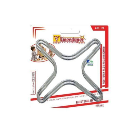 RIDUTTORI MEDIO PER FORNELLI ACCIAIO 2PZ EAN 8026996011747 INGROSSO ACCESSORI CUCINA