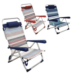 SPIAGGINA RELAX DECO 4 POSIZIONI ASS. EAN 8034116439166 INGROSSO SDRAIO E LETTINI MARE