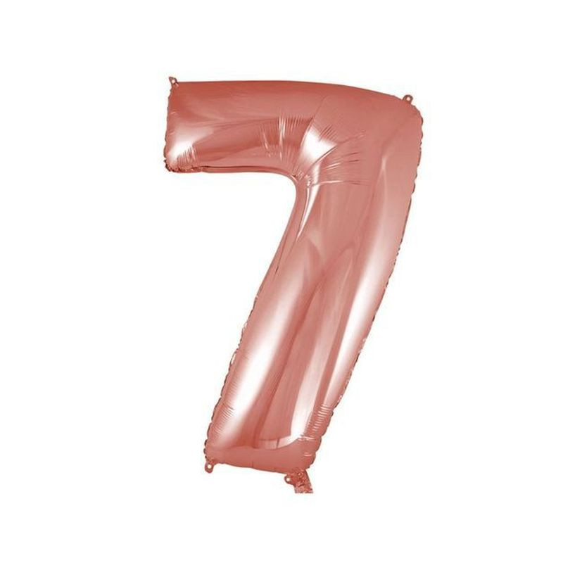 PALLONCINO MYLAR N. 7 ROSA GOLD MEGA 40 EAN 8032685998596 INGROSSO PALLONCINI COMPLEANNO