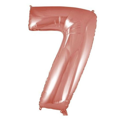 PALLONCINO MYLAR N. 7 ROSA GOLD MEGA 40 EAN 8032685998596 INGROSSO PALLONCINI COMPLEANNO