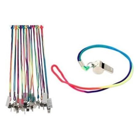 FISCHIETTO METALLO CORDA FLUO (12) EAN 8017967520177 INGROSSO GIOCHI DI SQUADRA